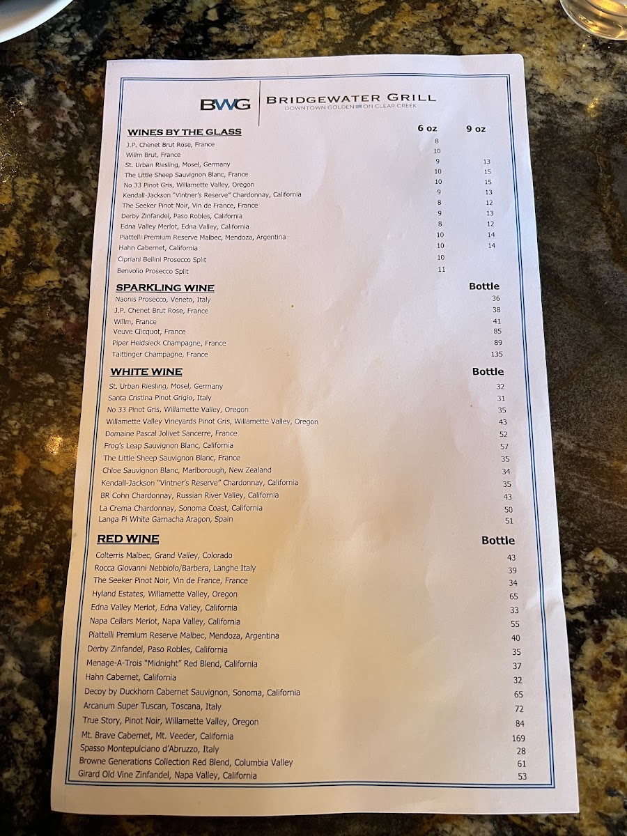 Bridgewater Grill Menu - Image 4
